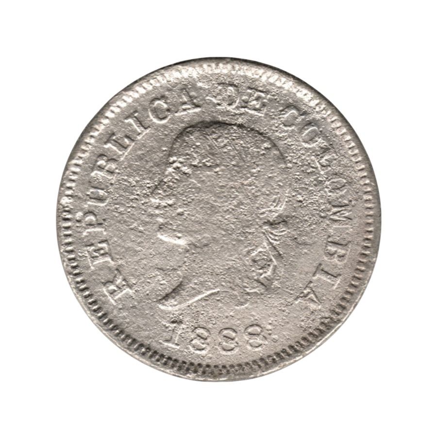 5 Centavos 1888 Con resello RARO