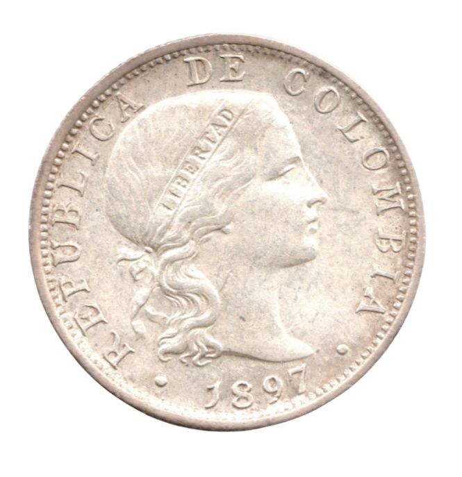 Diez Centavos 1897 Plata