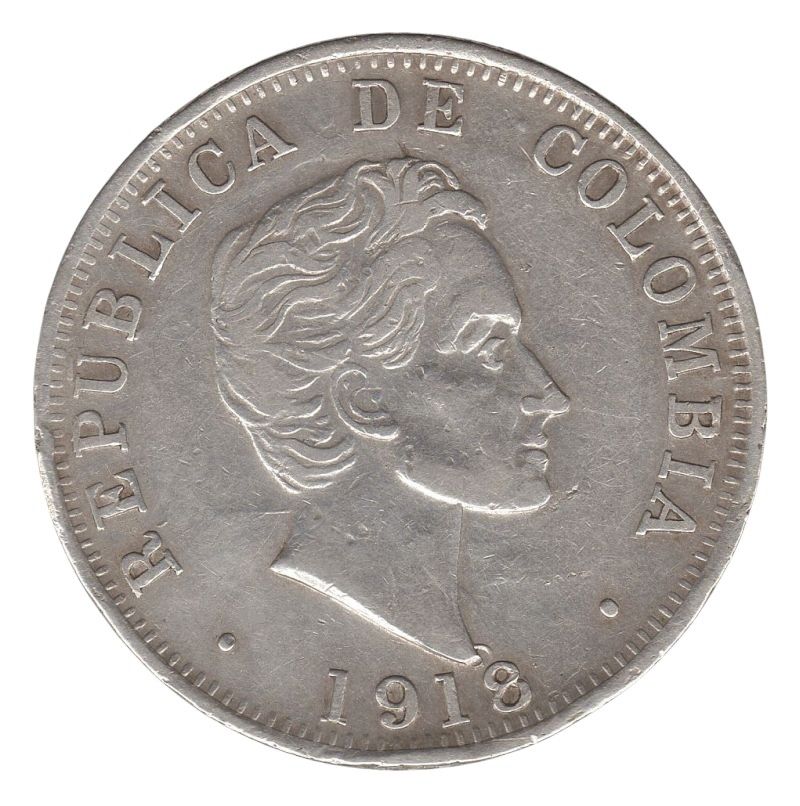 50 Centavos 1918 Remarcada