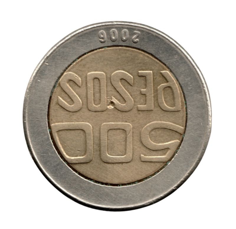500 pesos 2006 Invertida