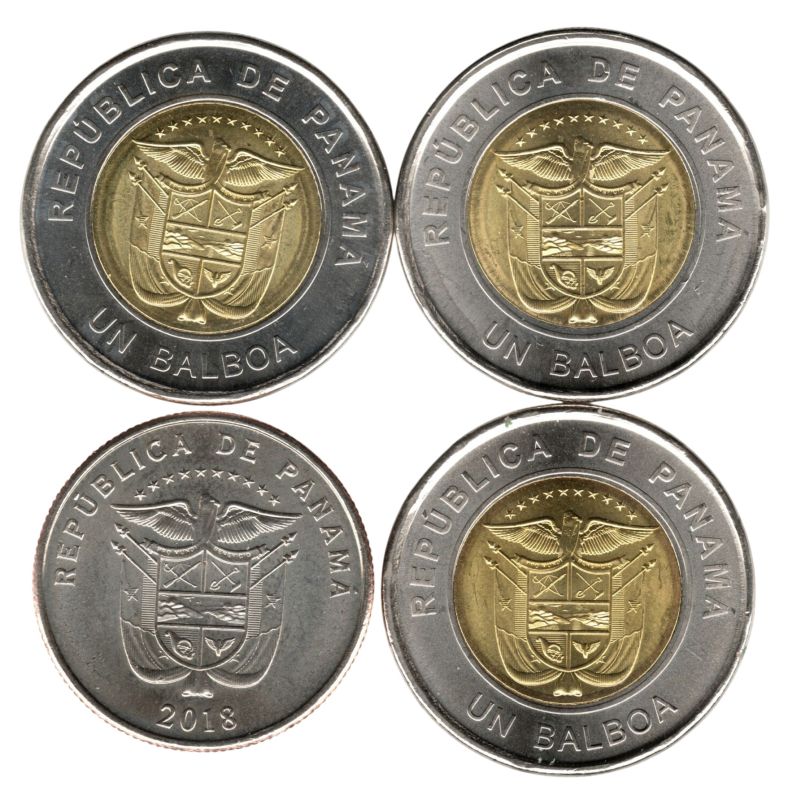 Set 4 monedas de Panamá 2017