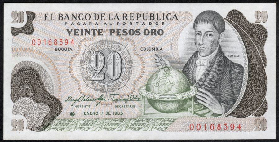 20 pesos oro Reposición 1983