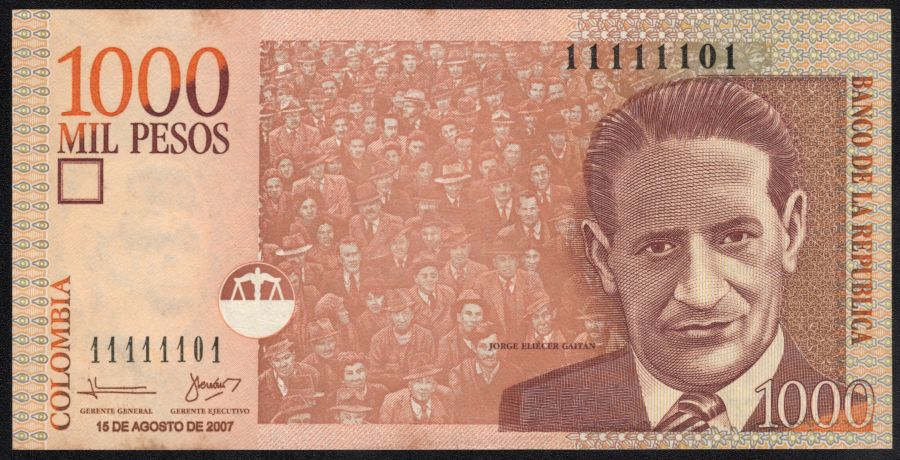 1000 Pesos lástima de pleno unos