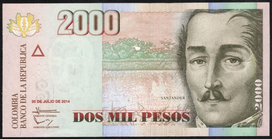 2000 Pesos lástima de pleno seis
