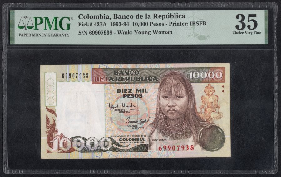 10000 Embera Certificado 1993