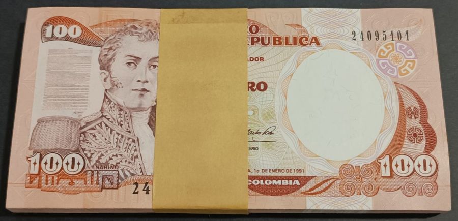 Fajo 100 Pesos 1991 Consecutivos