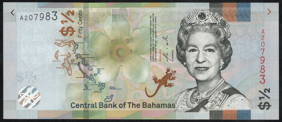 ½ dólar de las Bahamas