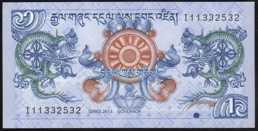 1 ngultrum de Bután 2013