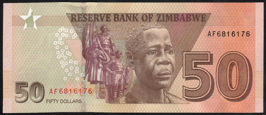 50 dólares de Zimbabue 2020
