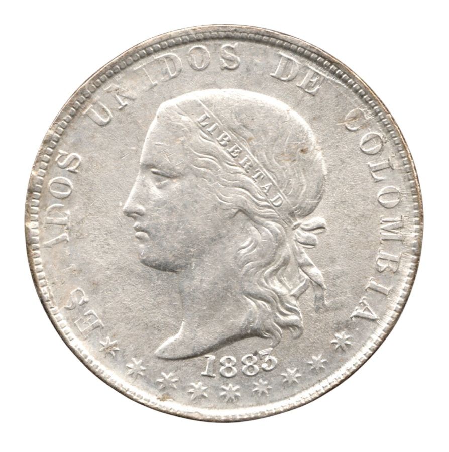 Cinco Décimos 1883 Medellín