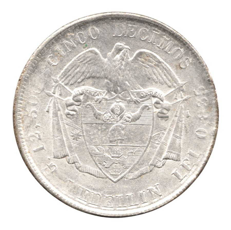 Cinco Décimos 1883 Medellín