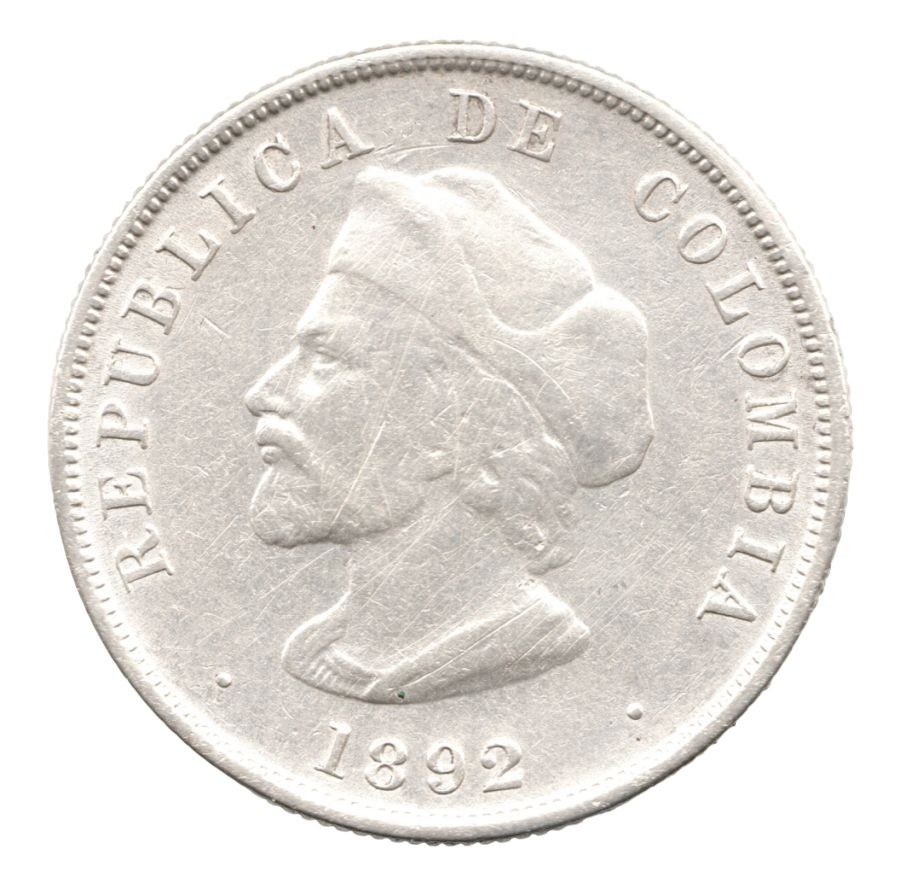 Cincuenta Centavos 1892 C. Pequeño