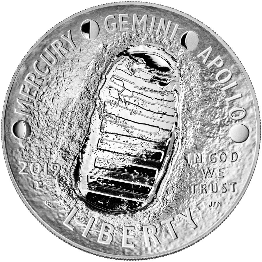 Conmemorativa Apolo 11 2019 Plata