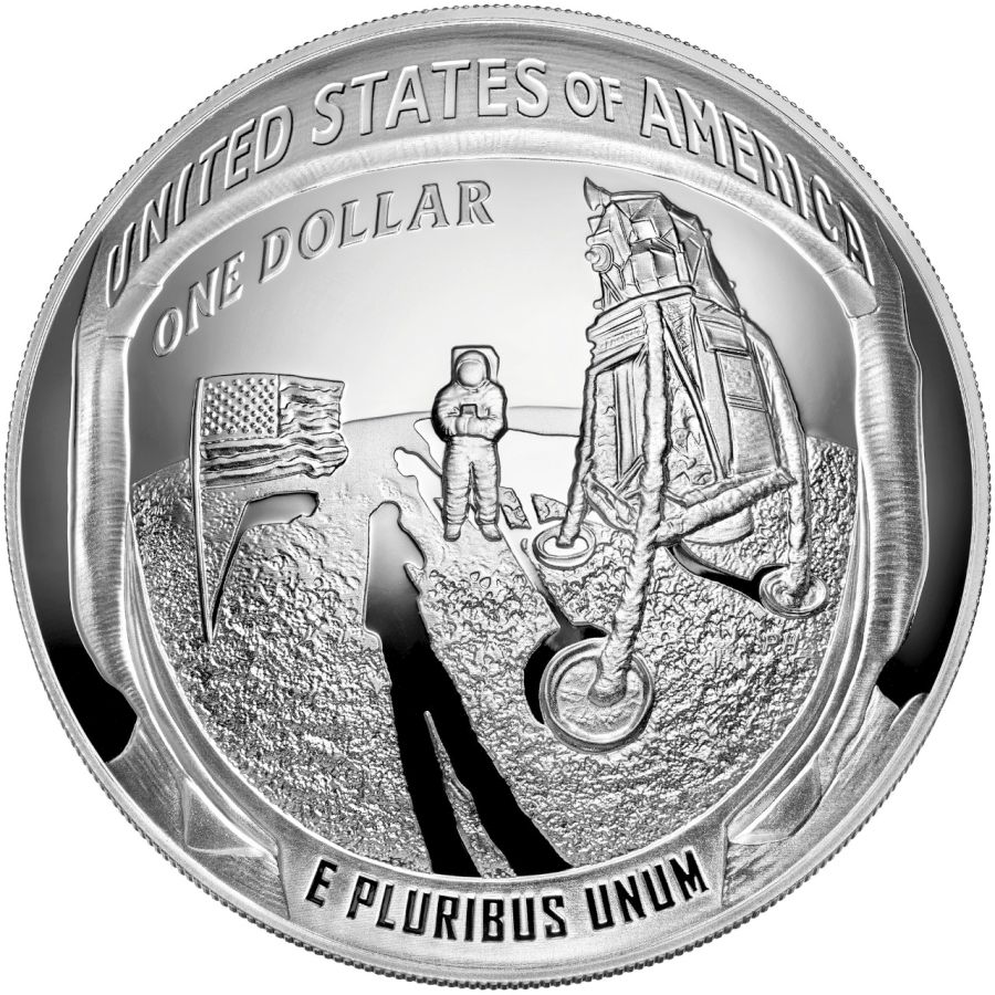 Conmemorativa Apolo 11 2019 Plata