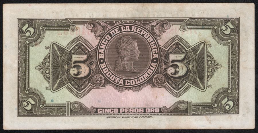 5 Pesos Oro 1940