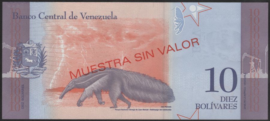 Muestra sin Valor 10 Bolivares