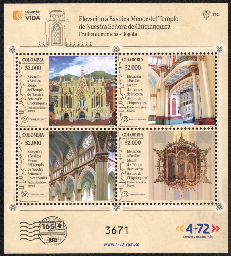 Pliego de estapillas 4 estampillas