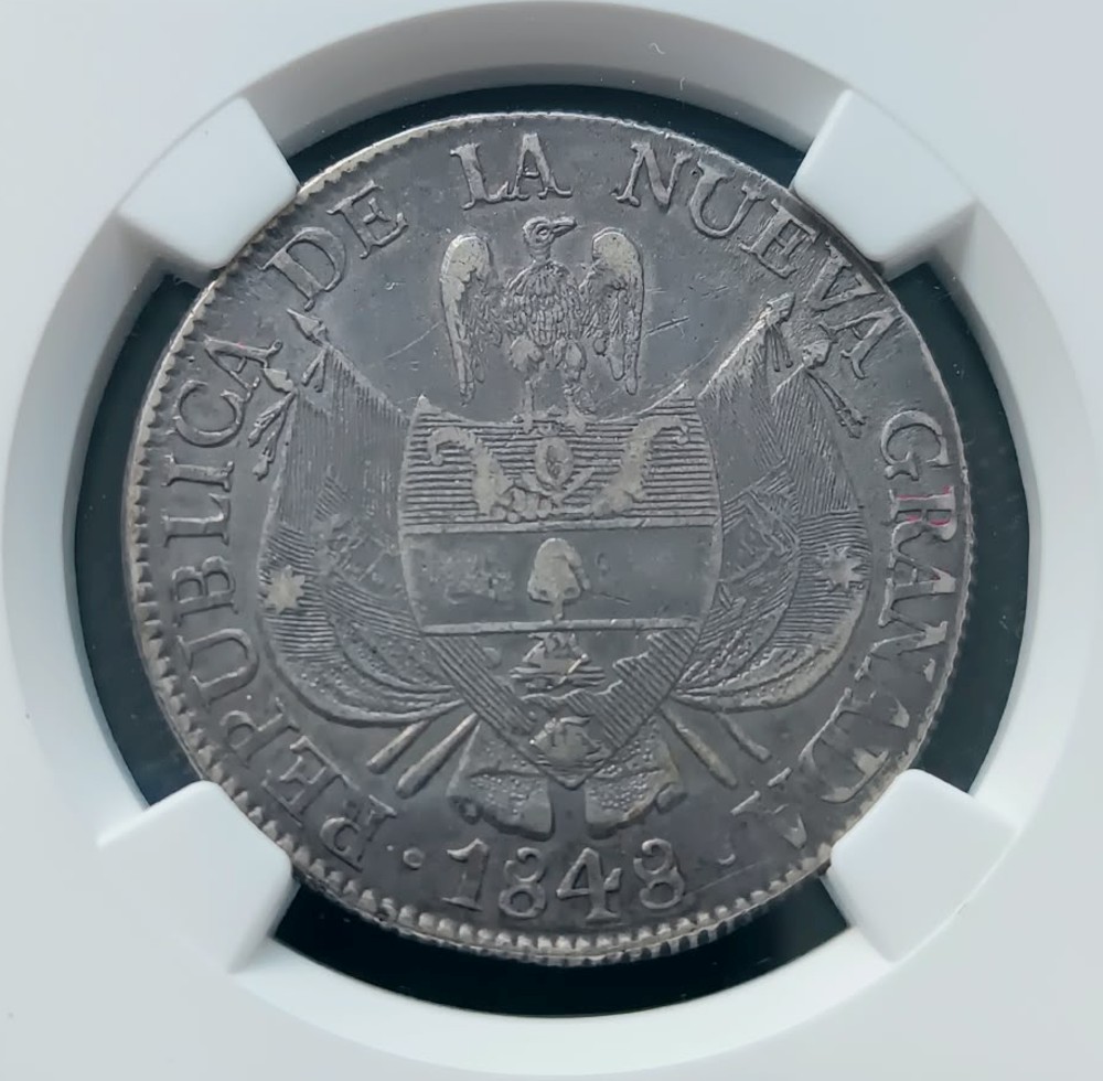 10 Reales 1848 República de la Nueva Granada