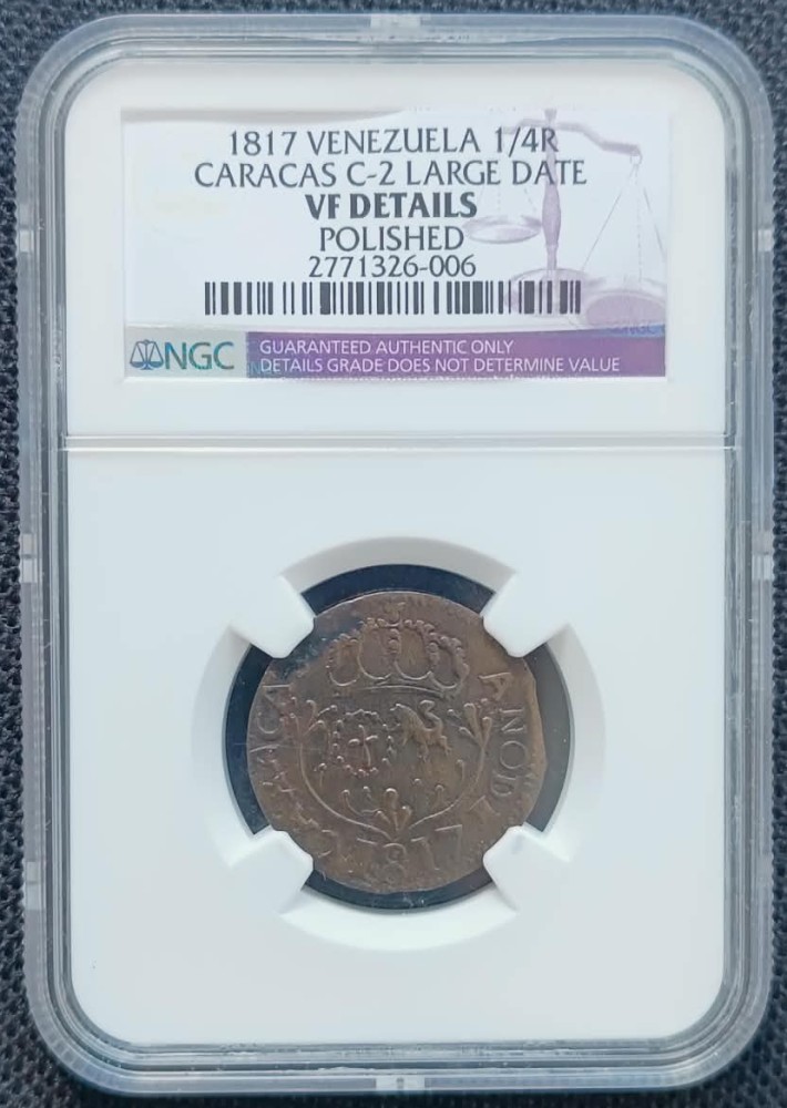1/4 Real 1817 Caracas