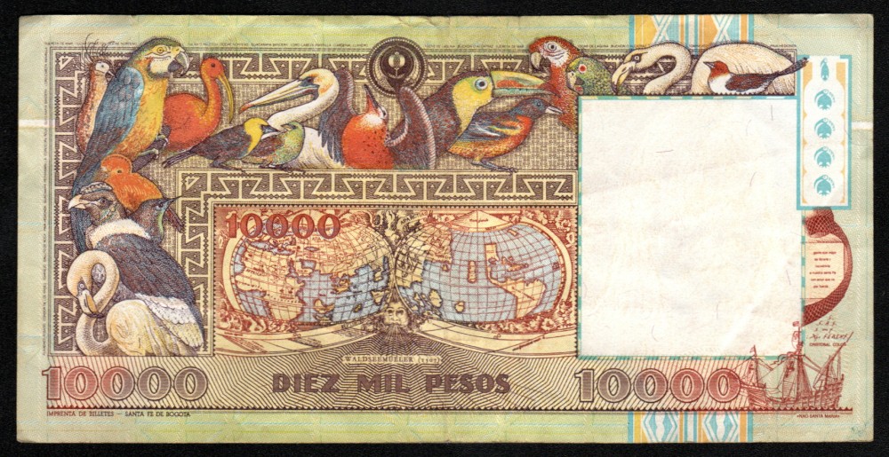 10000 pesos Embera 1993