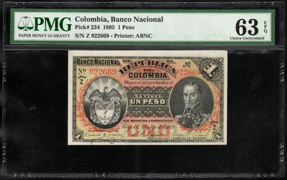 1 Peso Banco Nacional 1895
