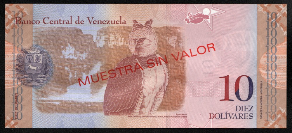 10 Bolivares Muestra sin Valor 2007