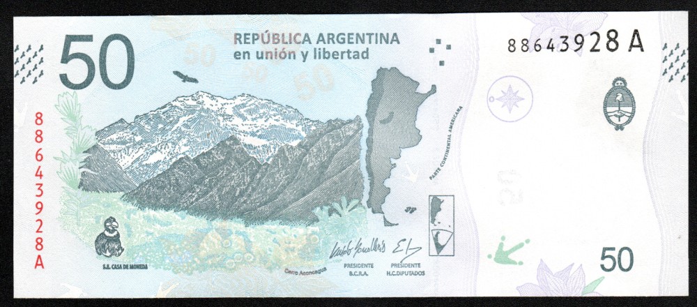 50 Pesos República de Argentina