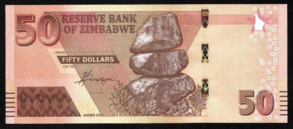 50 Dólares 2020 Zimbabwe