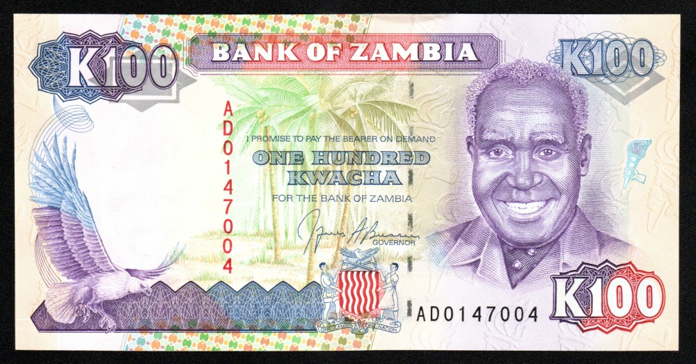 100 Kwacha Banco de Zambia