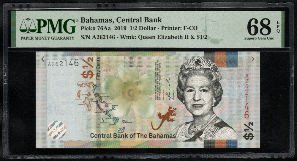 1/2 centavo Bahamas series 2019