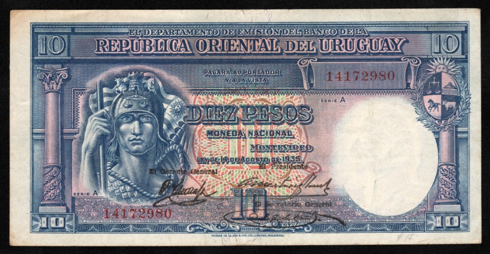 Uruguay 10 Pesos 1935