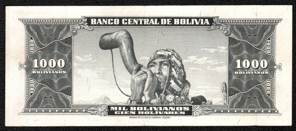 Bolivia 1000 Bolivianos (Z) 1945
