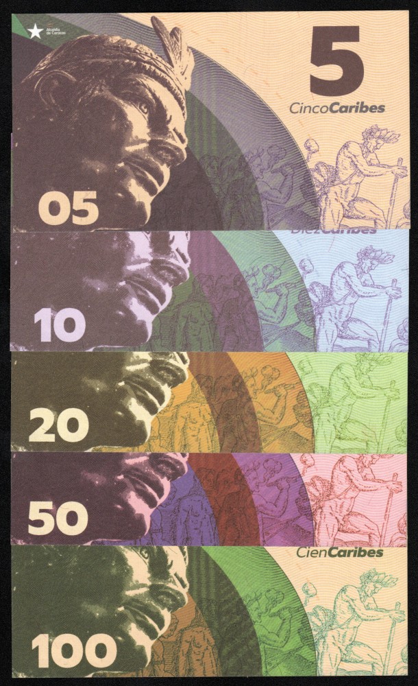 Venezuela Set Billetes Comunales Caribes